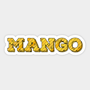 Mango Fruit Name Sticker